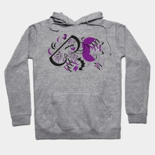 Abstract digital artwork number 3 - Black and Purple Hoodie